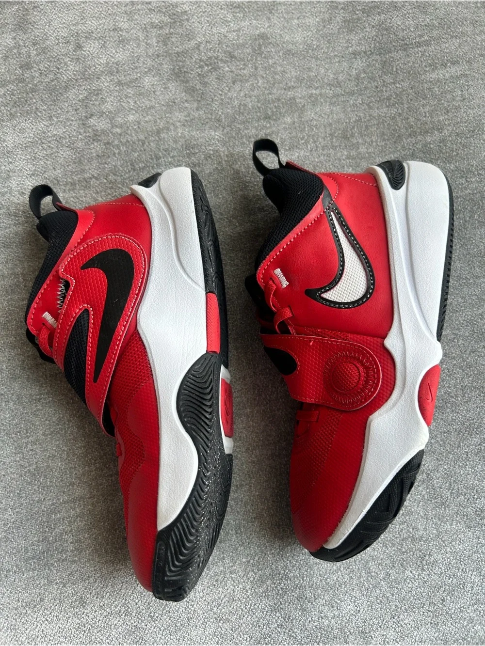 Nike kids red basketball athletic sneakers size 5.5y